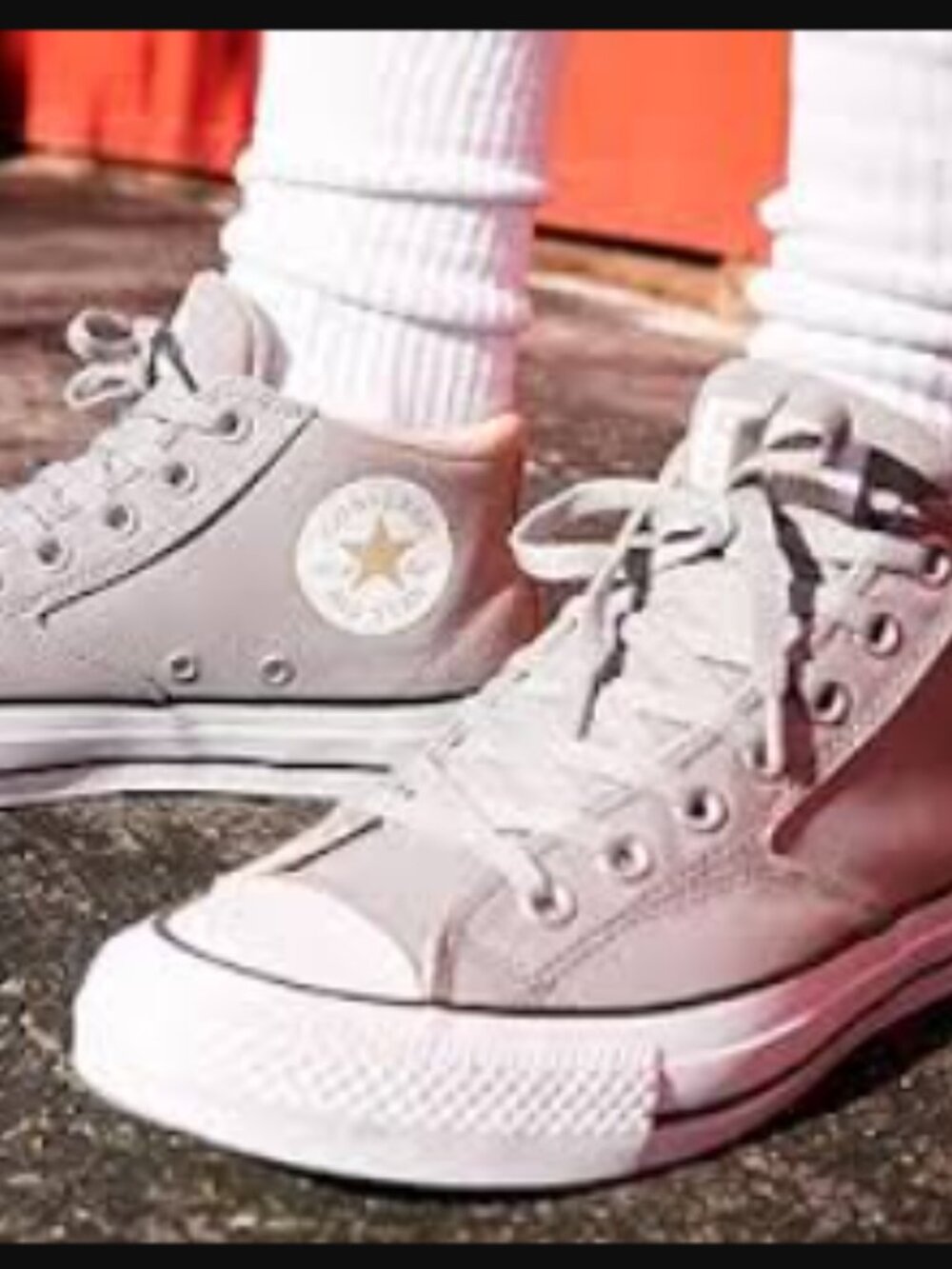 EUC CTAS Converse Malden Street Mid neutral/nutty grey (10.5M/12.5W) KICKS